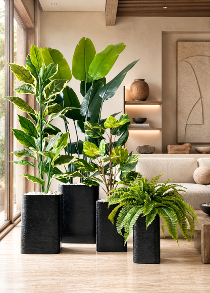 Hudson Square Planters - Black
