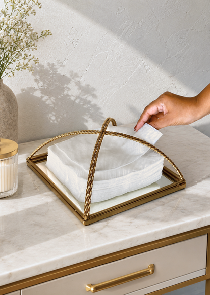Braided Gold Tisue Tray