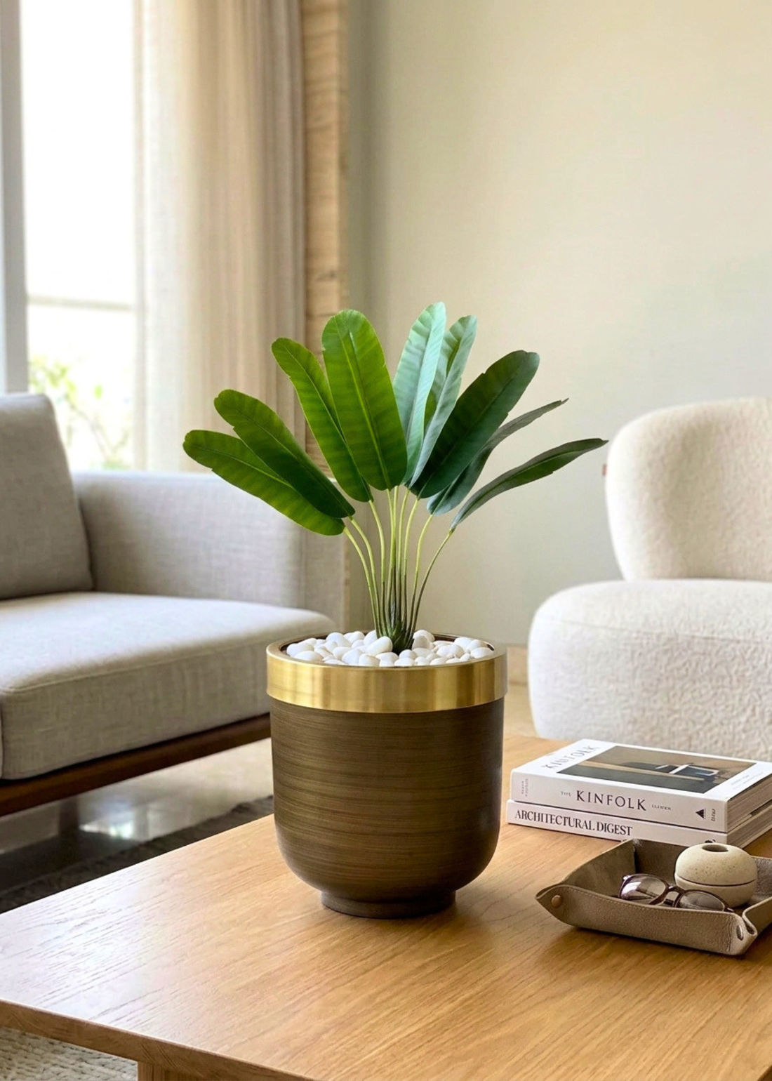 Artificial Slim Travellers Plant - 2 Feet
