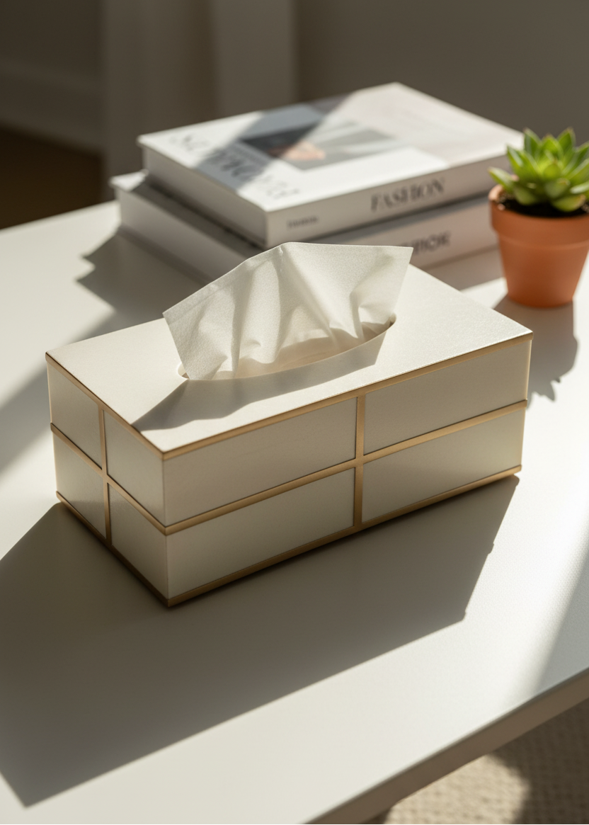 Axia Tissue Box - Ivory