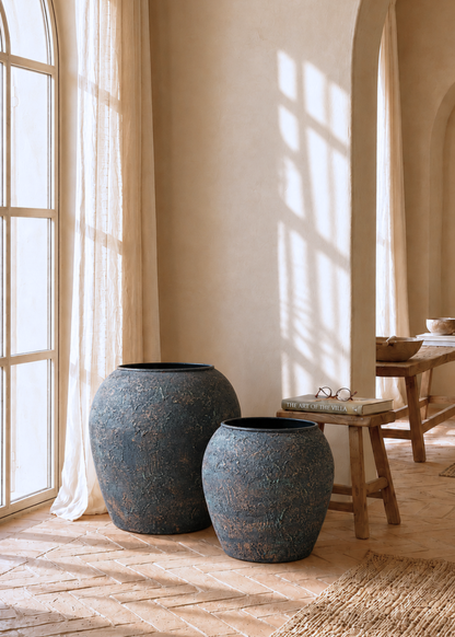 Mesa Planters - Rustic Ash Grey