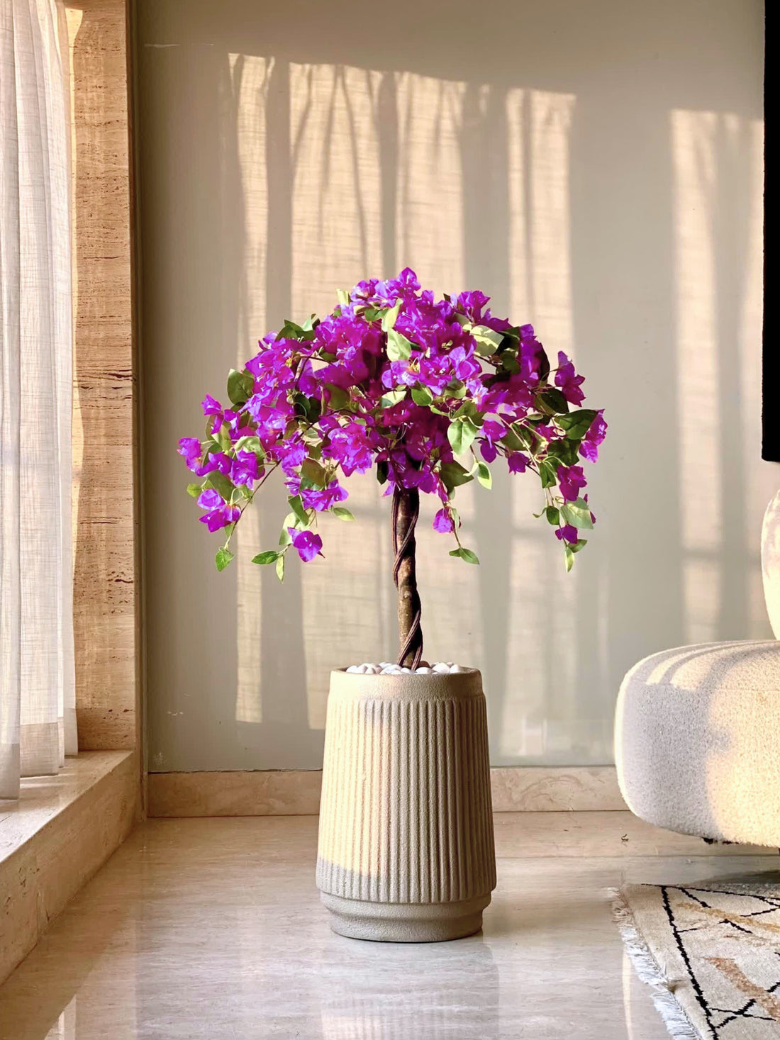 Artificial Purple Bougainvillea Plant - 3 Feet