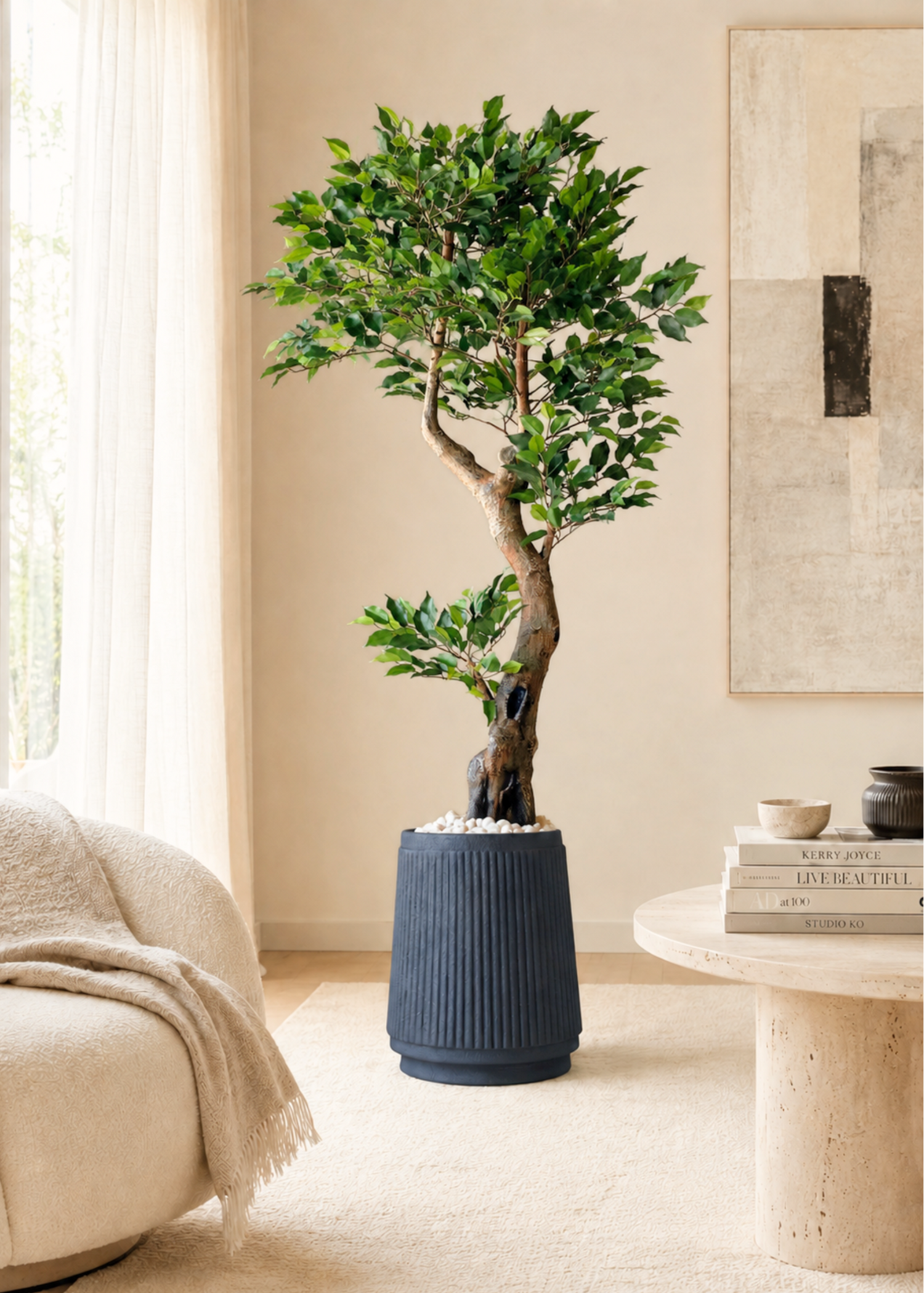 Artificial Twirled Ficus Tree - 6 Feet