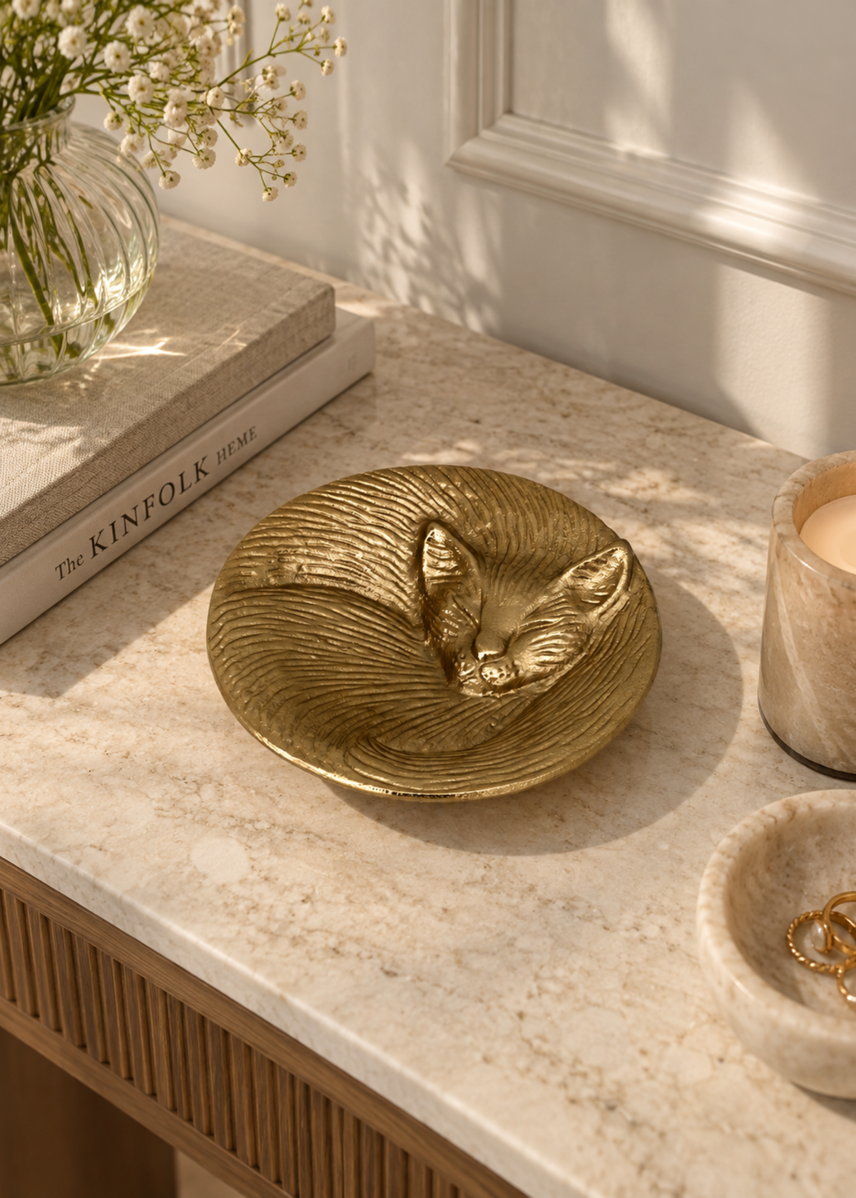 Felina Gold Cat Trinket Tray