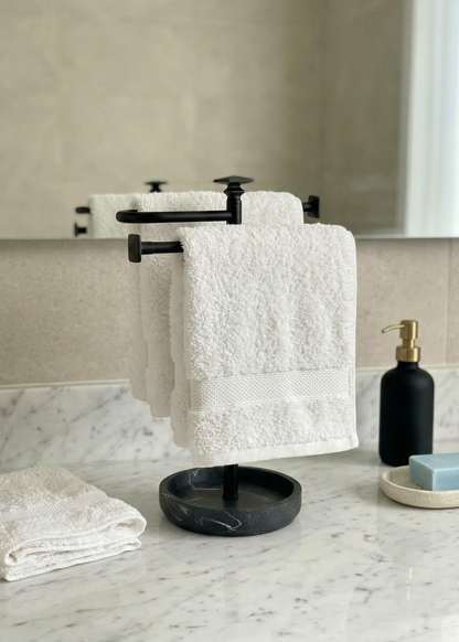 Halo Hand Towel Stand - Black