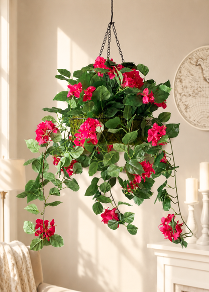 Artificial Bougainvillea Cascade Hanging Plant - 3.2 Feet