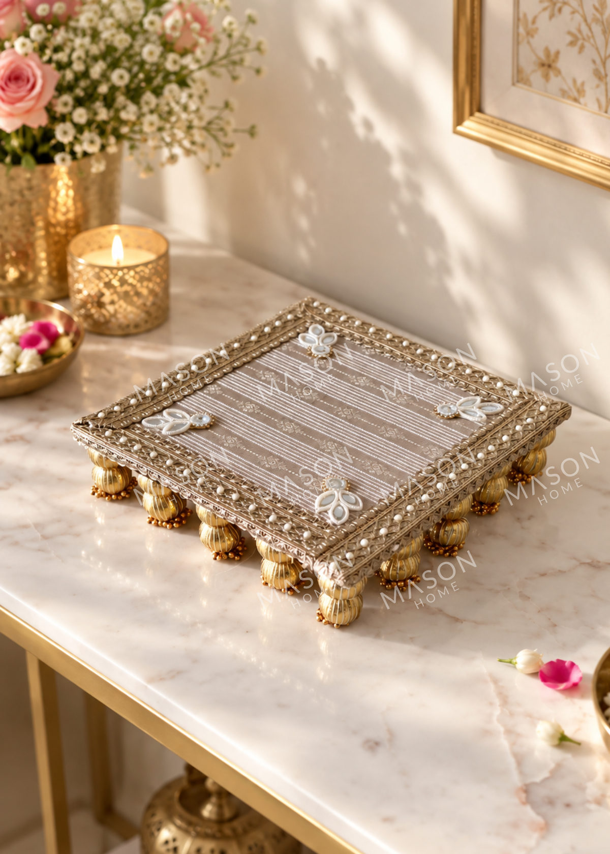 Festive Rajsi Pearl Chowki