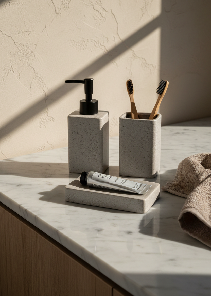 Slate Bathroom Set - Grey