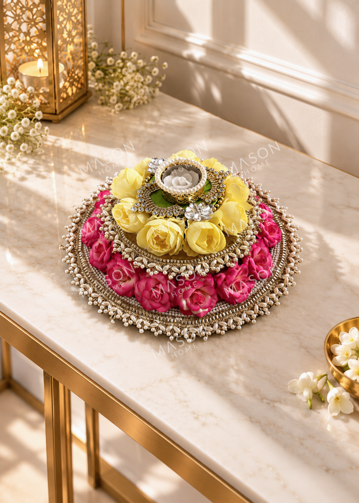 Festive Royal Blossom Rangoli