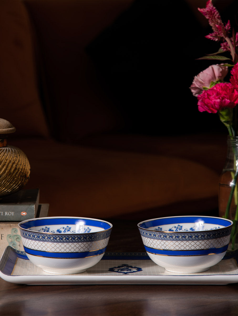 Gaj Gamini Bowls & Platter Serveware Set - Set of 3