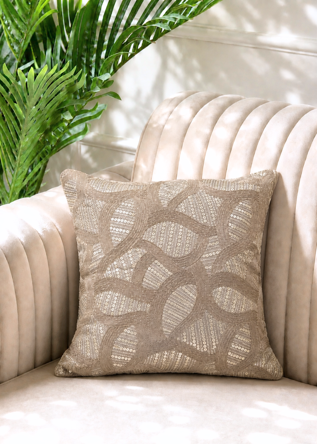 Crest Bronze Cushion Cover