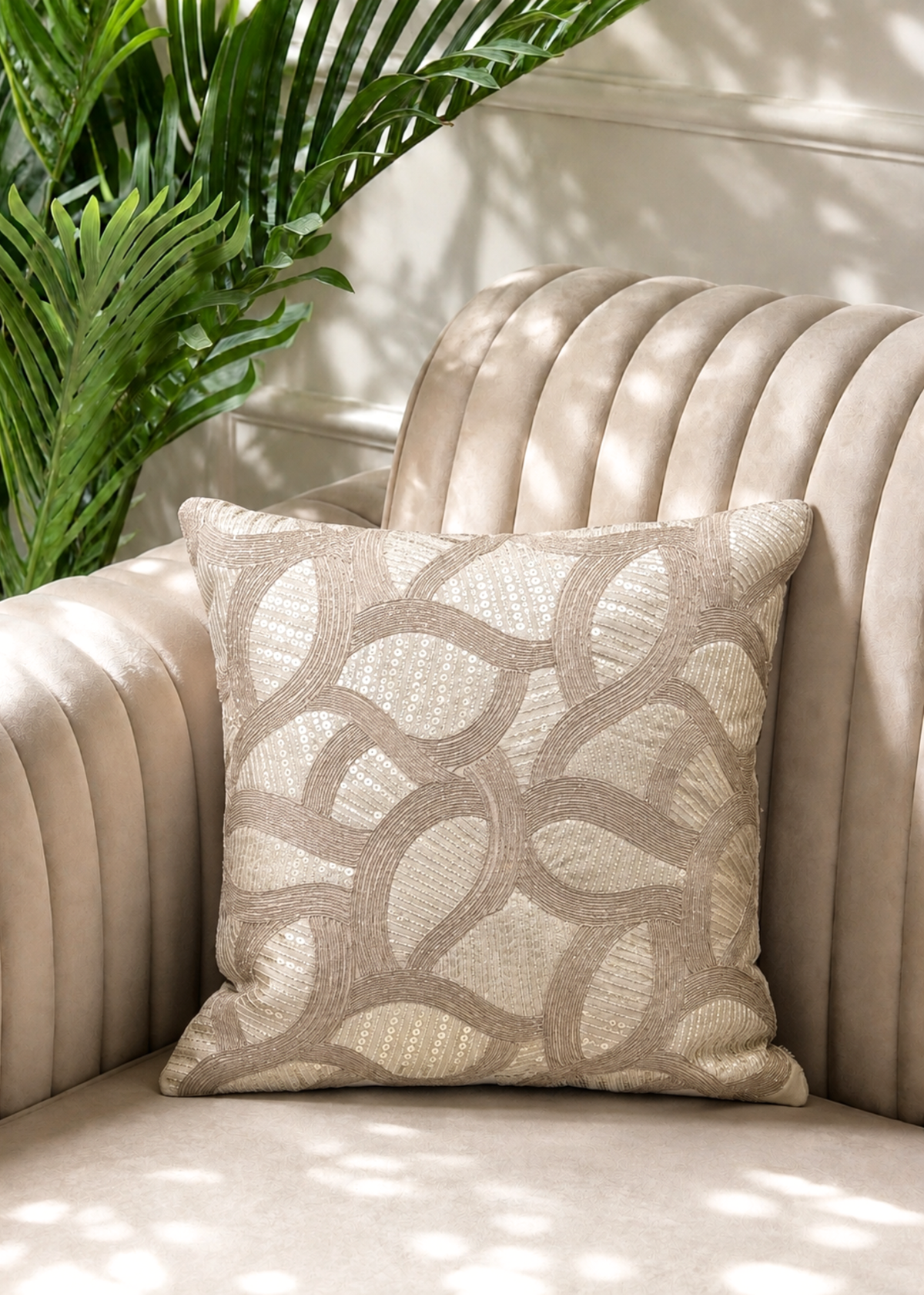 Crest Sand Cushion Cover