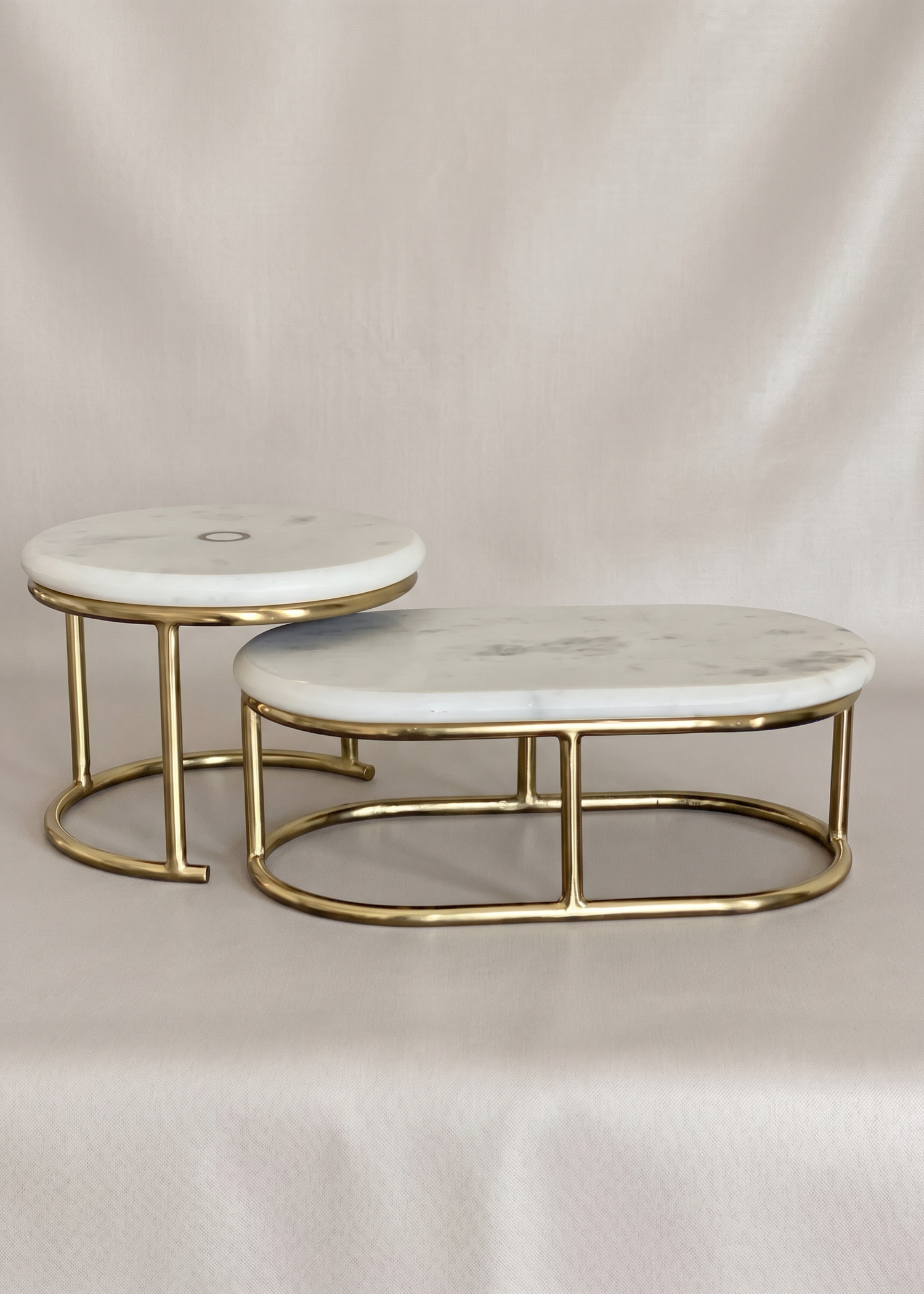 Soho Oval Marble Cake Stand – Set of 2