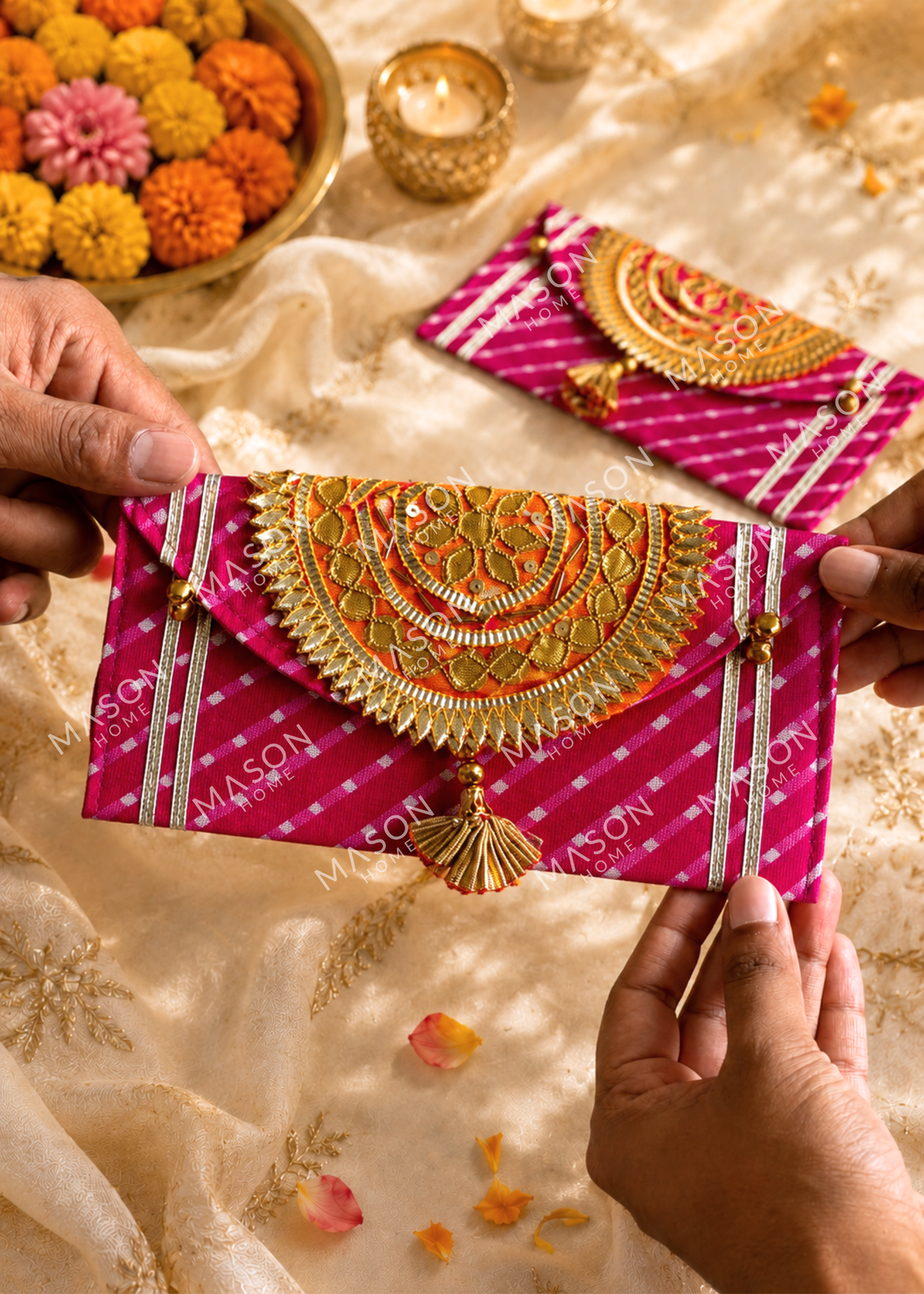 Festive Zari Envelope PO - Set of 5