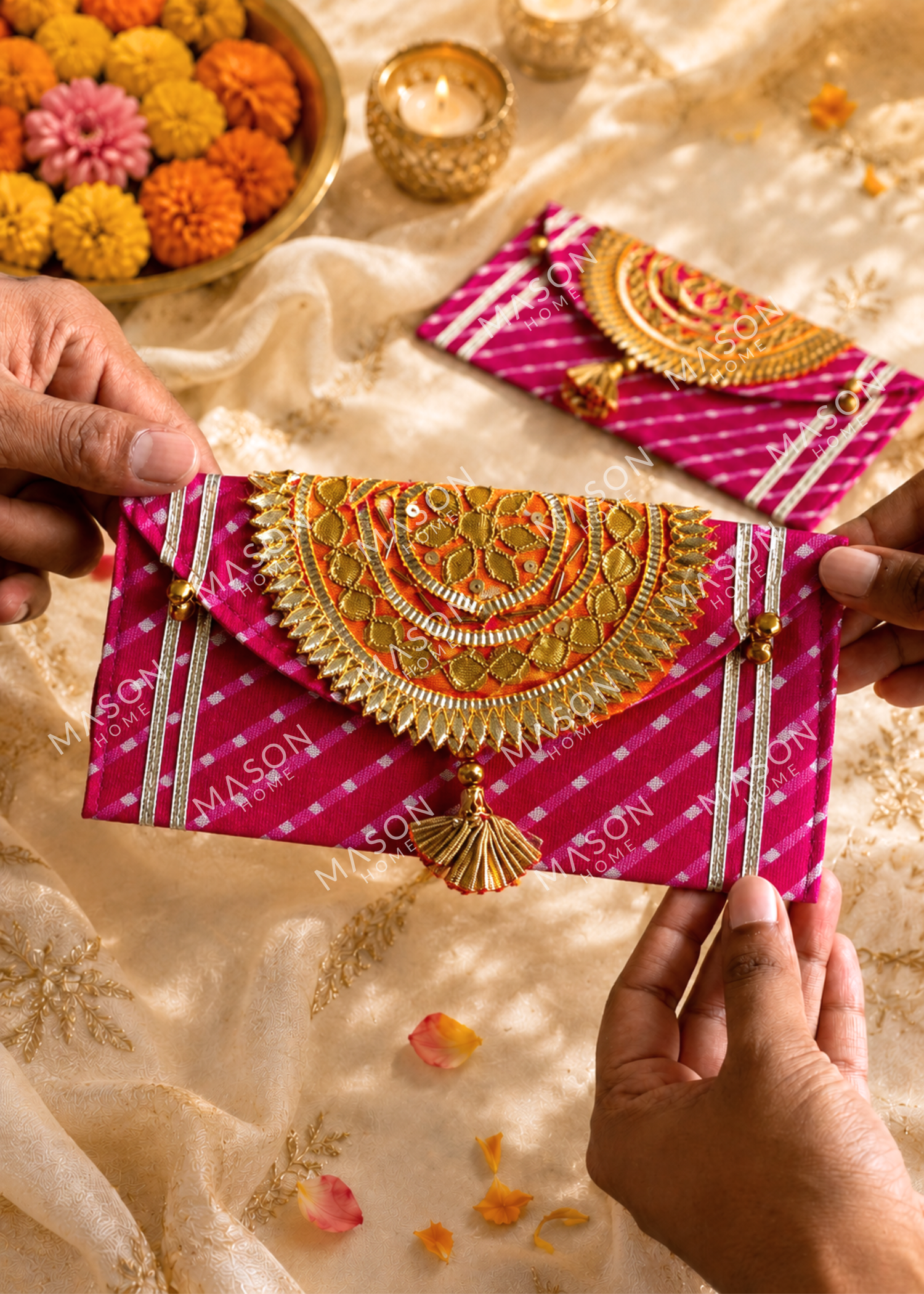 Festive Zari Envelope PO - Set of 5