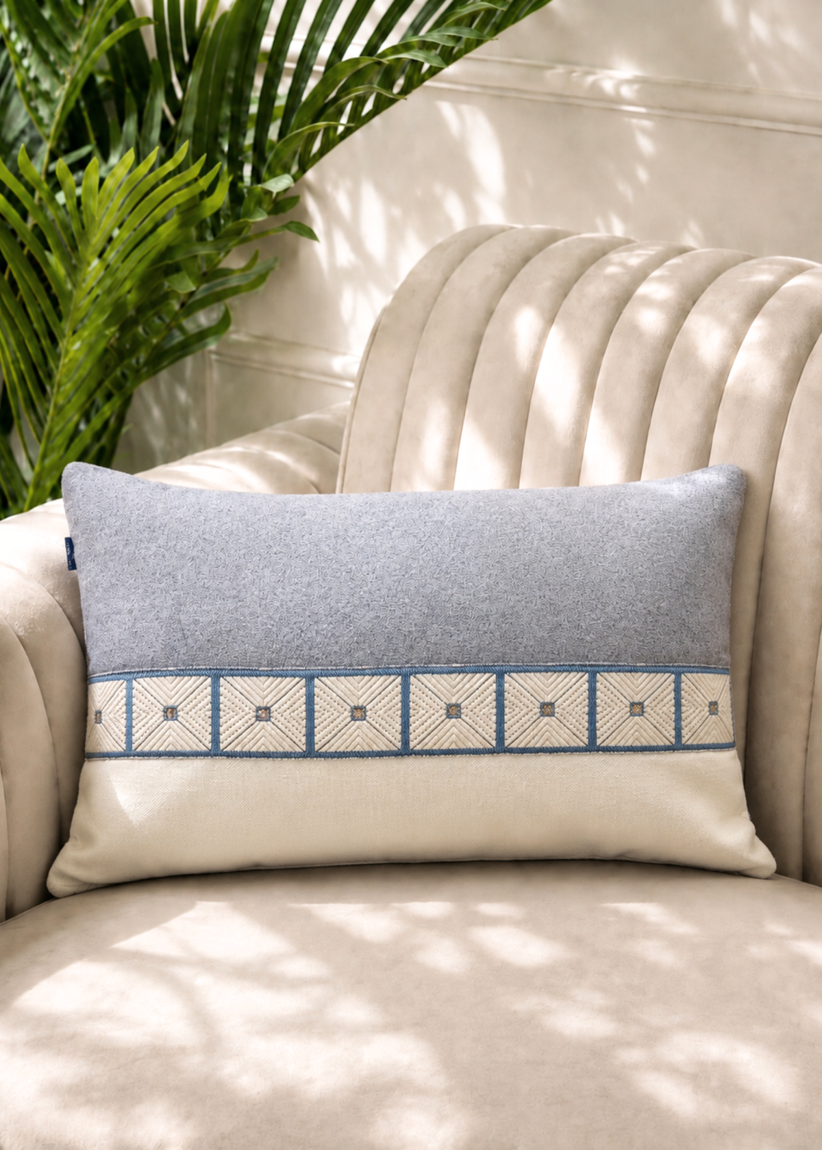 Mosaic Grey Cushion Cover