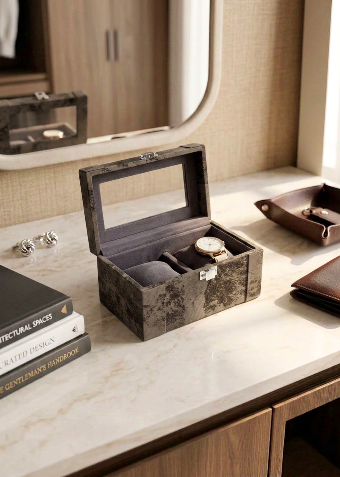 Indo Mocha Watch Box - 2 Slots