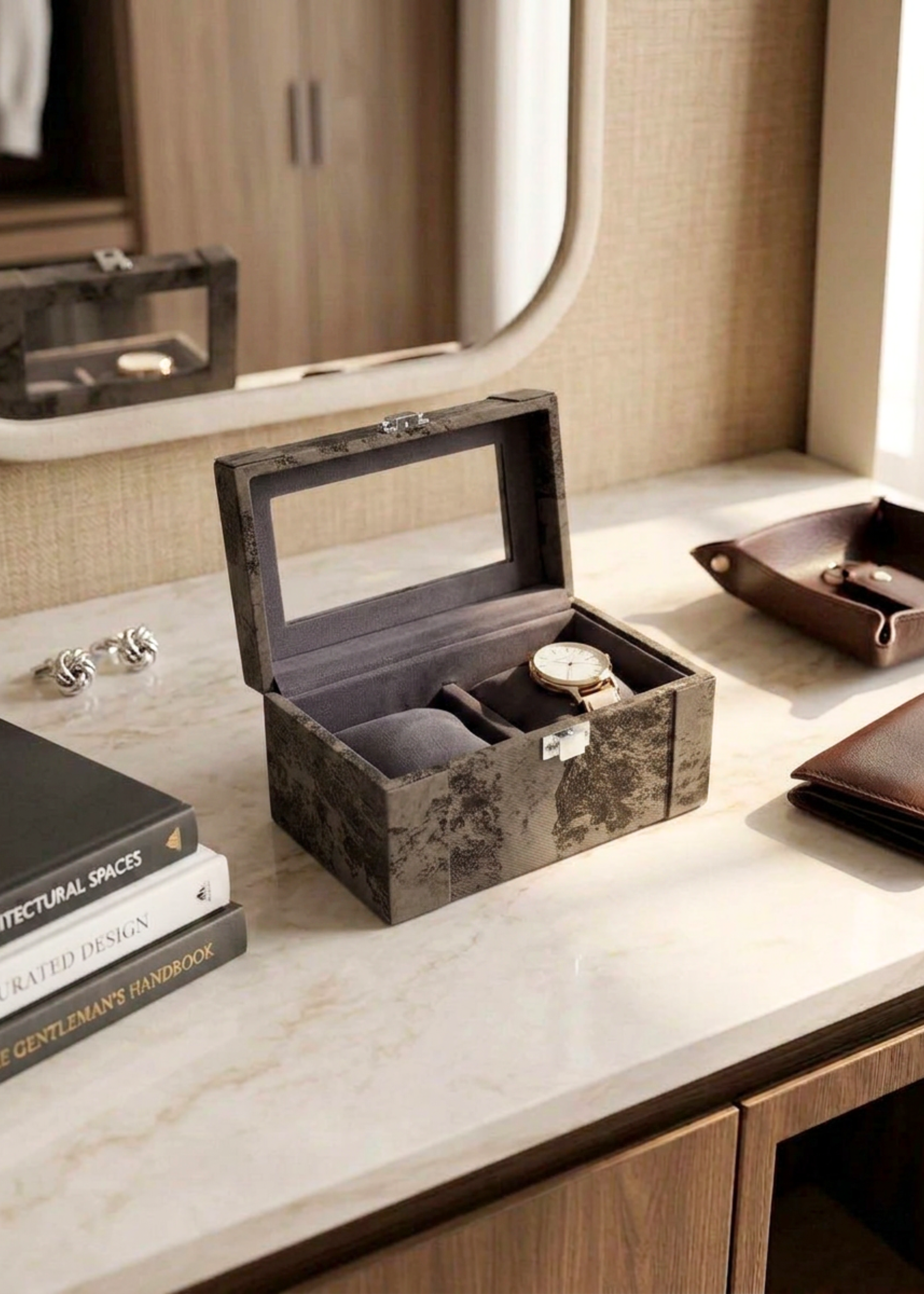 Indo Mocha Watch Box - 2 Slots