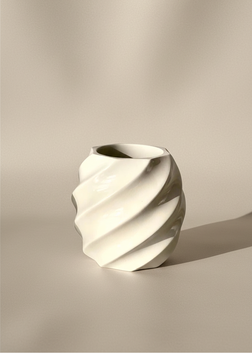 Swirl Bathroom Tumbler - Ivory