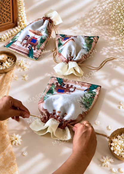Festive Elephant Potli - Set of 5