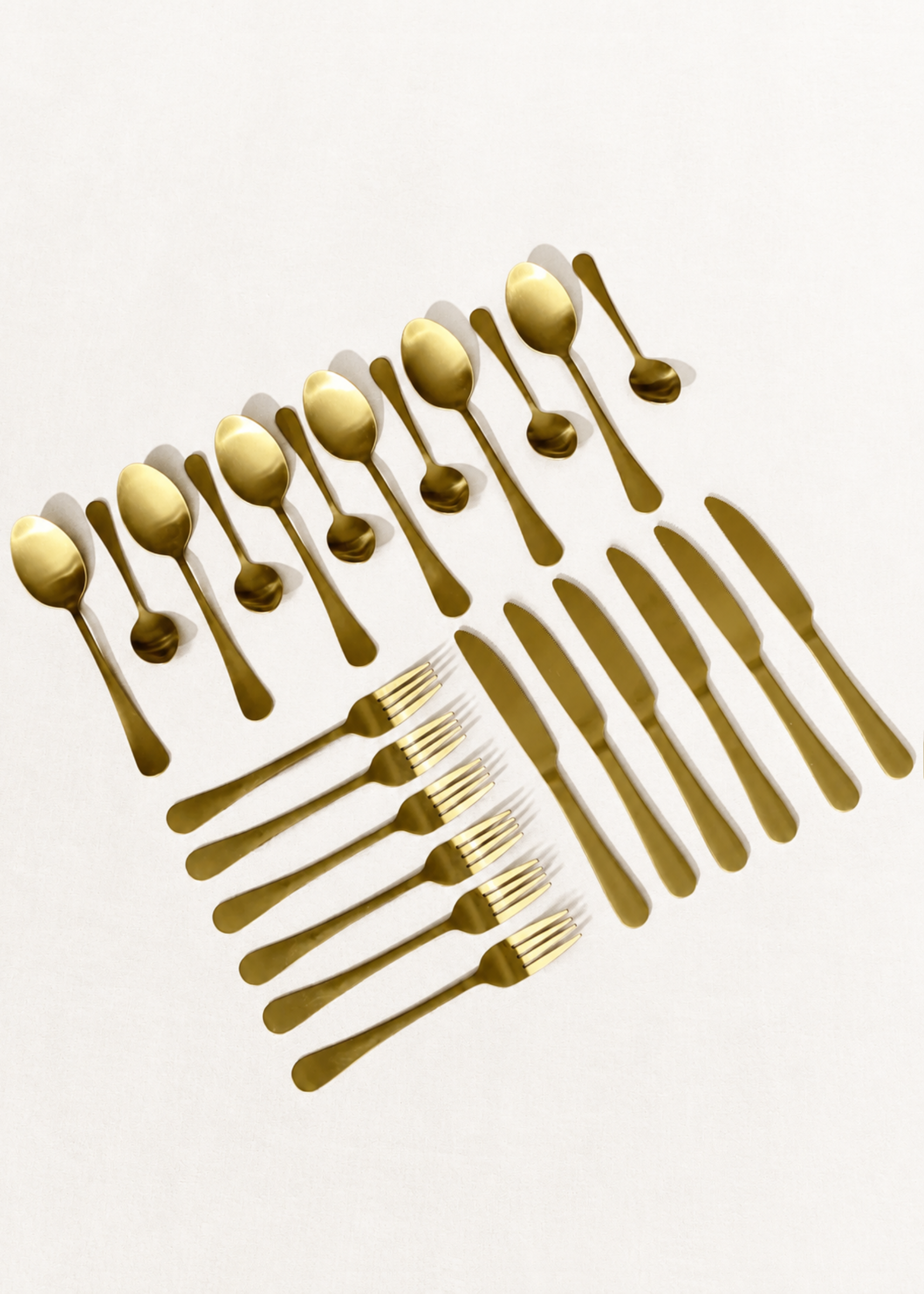 Matt Gold Cutlery Set - 24pcs