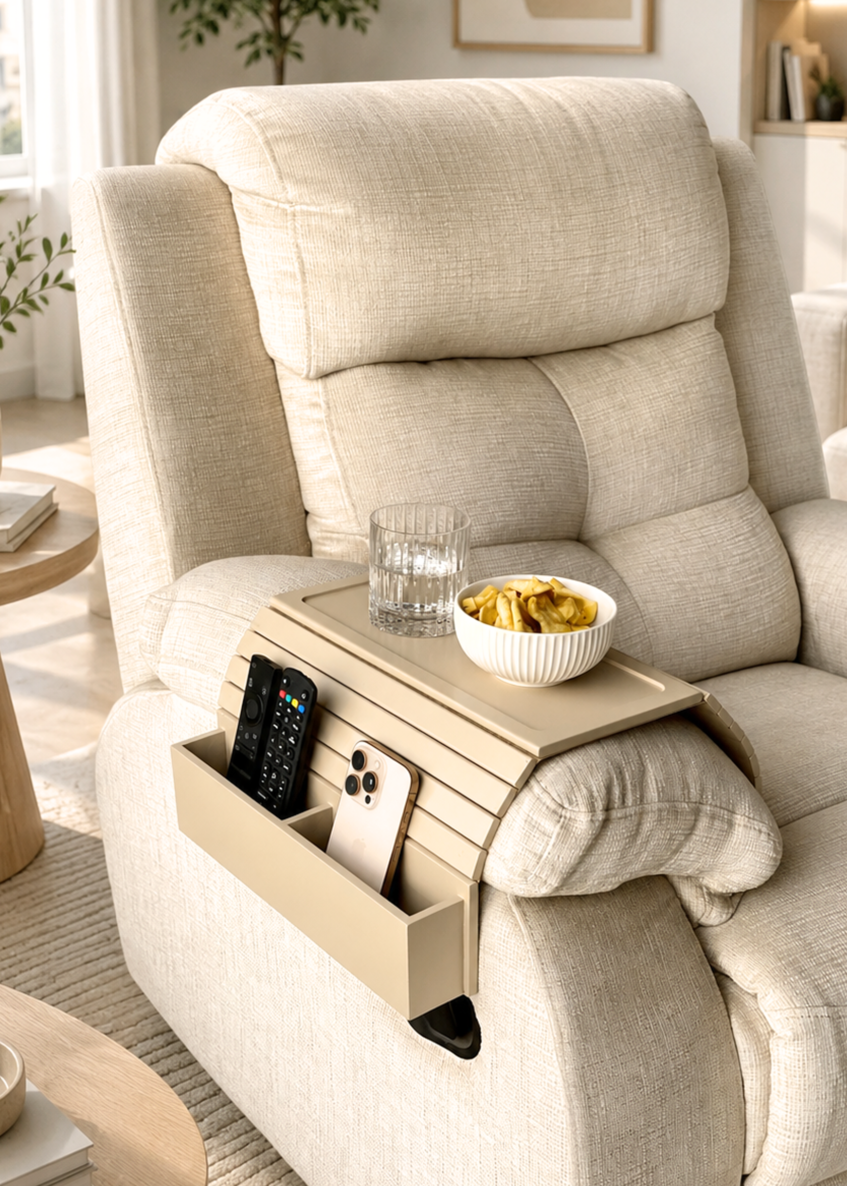 Multipurpose Sofa Armrest - Beige