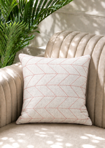 Chevron Rose Cushion Cover