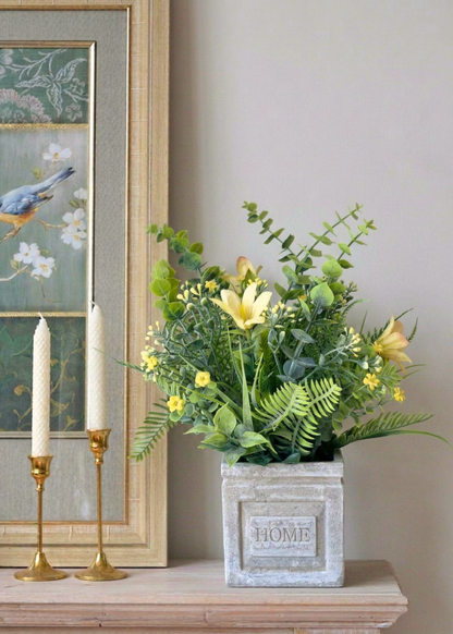 Artificial Lily Meadow Plant - Yellow