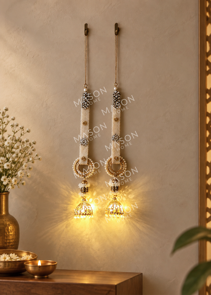 Festive Swarna Pearl Hanging - Set of 2