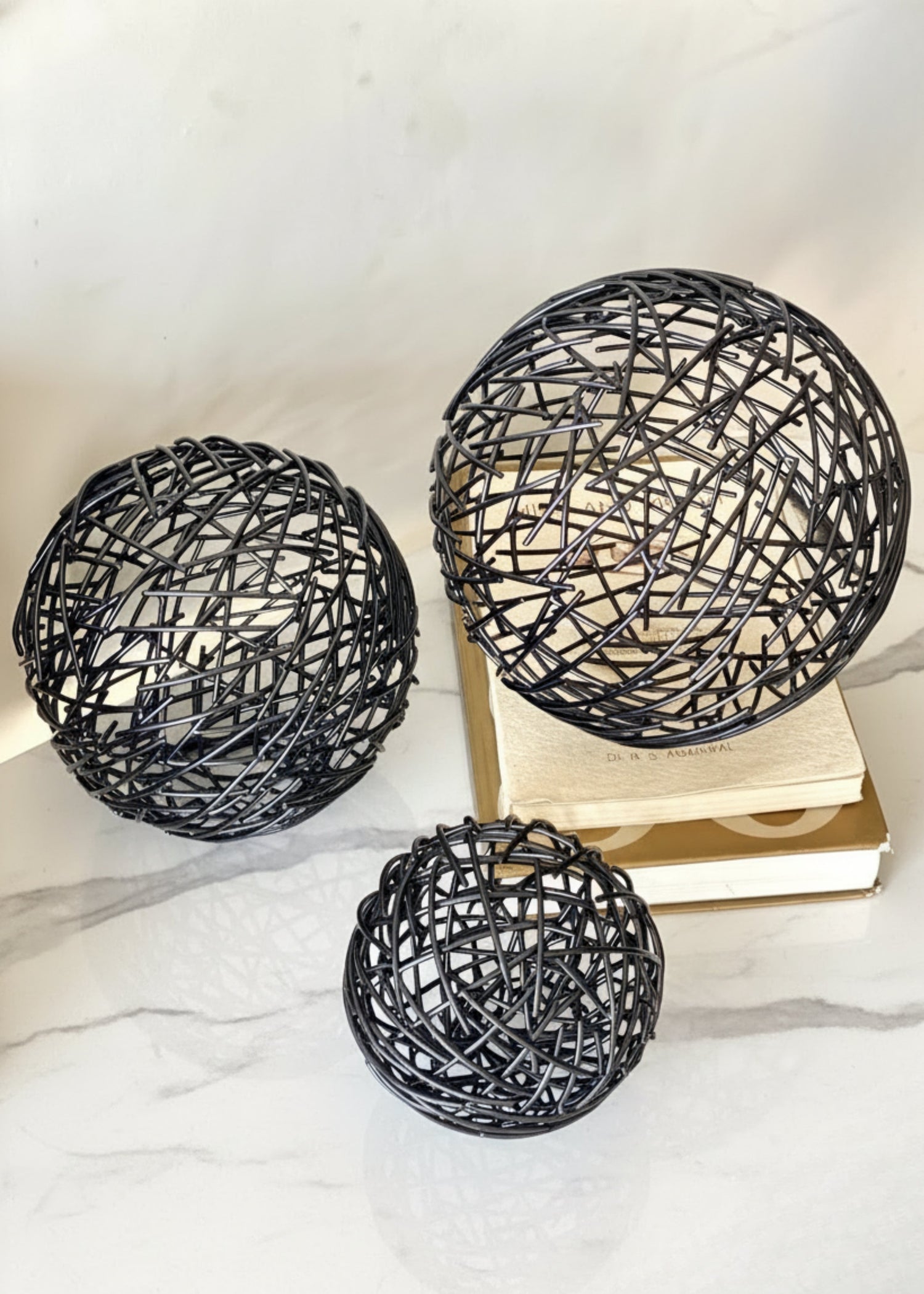 Sphere Set of 3  - Black