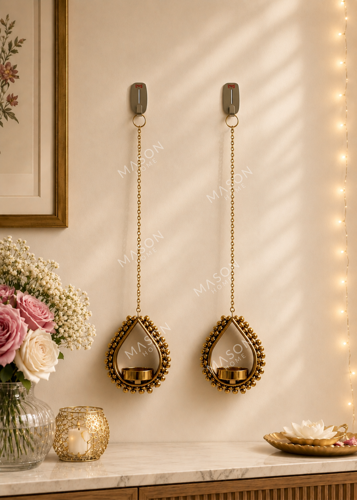 Saanvi Hanging T-Light - Set of 2