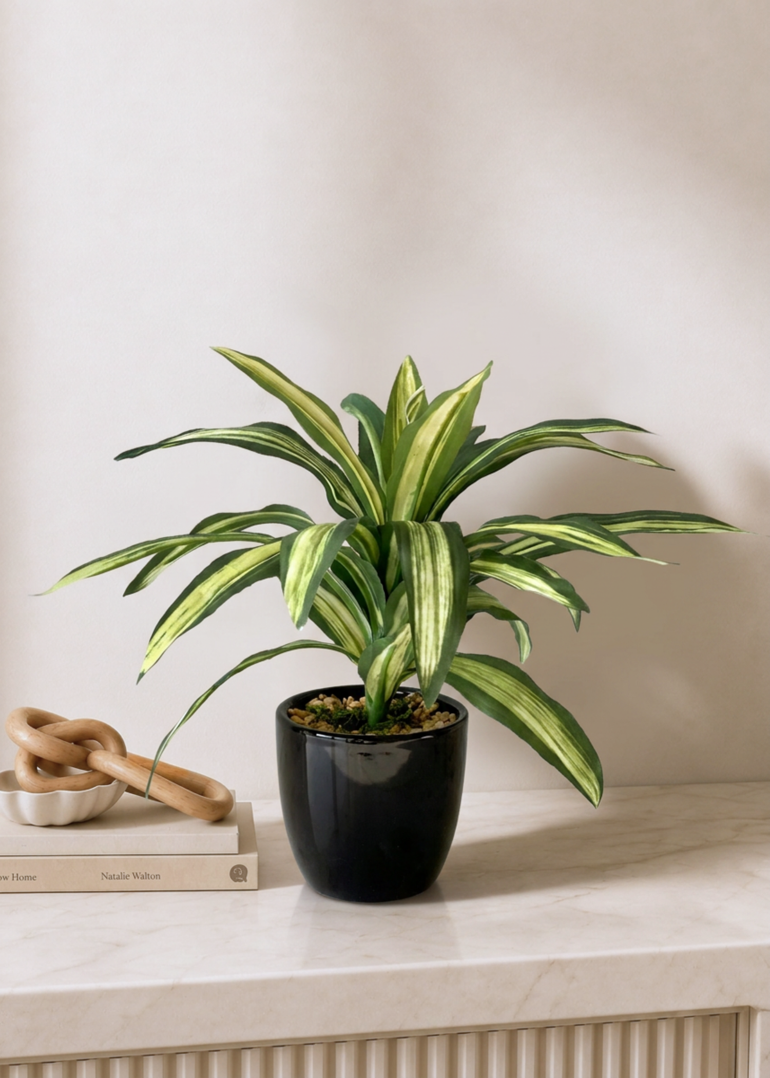 Artificial Variegated Dracaena Plant