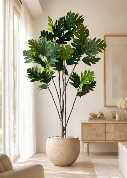 Artificial Bush Philodendron Plant - 8 Feet