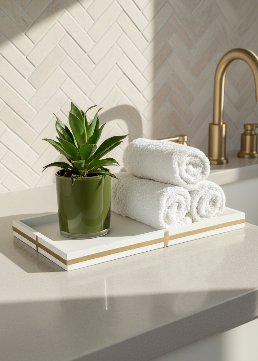 Axia Bathroom Set - Ivory (Set of 4)