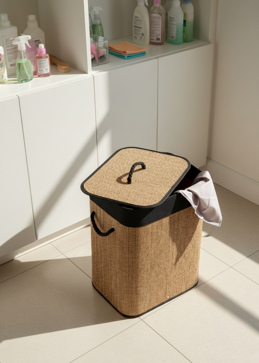 Terra Laundry Basket - Black &amp; Brown