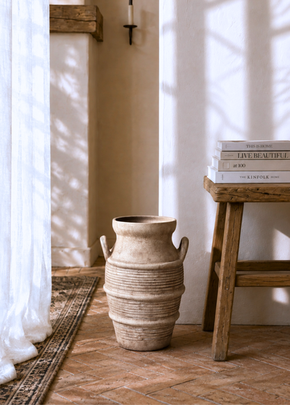 Limewash Terracotta Planter