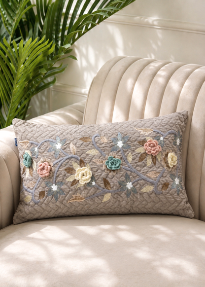 Soft Clay Botanical Cushion Cover