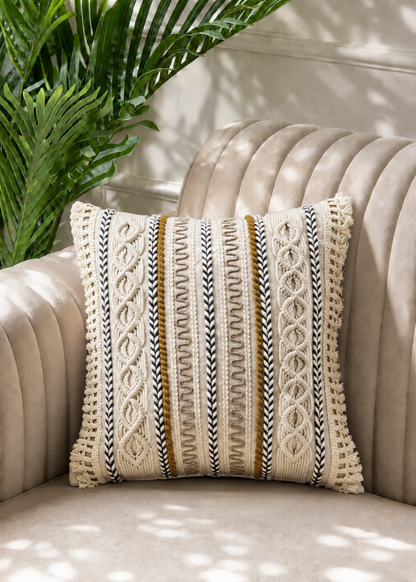Lattice Ivory Cushion Cover