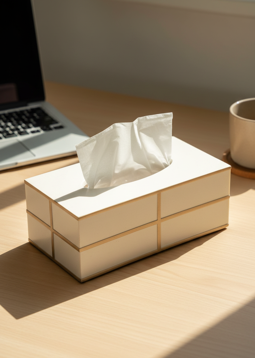Axia Tissue Box - Ivory