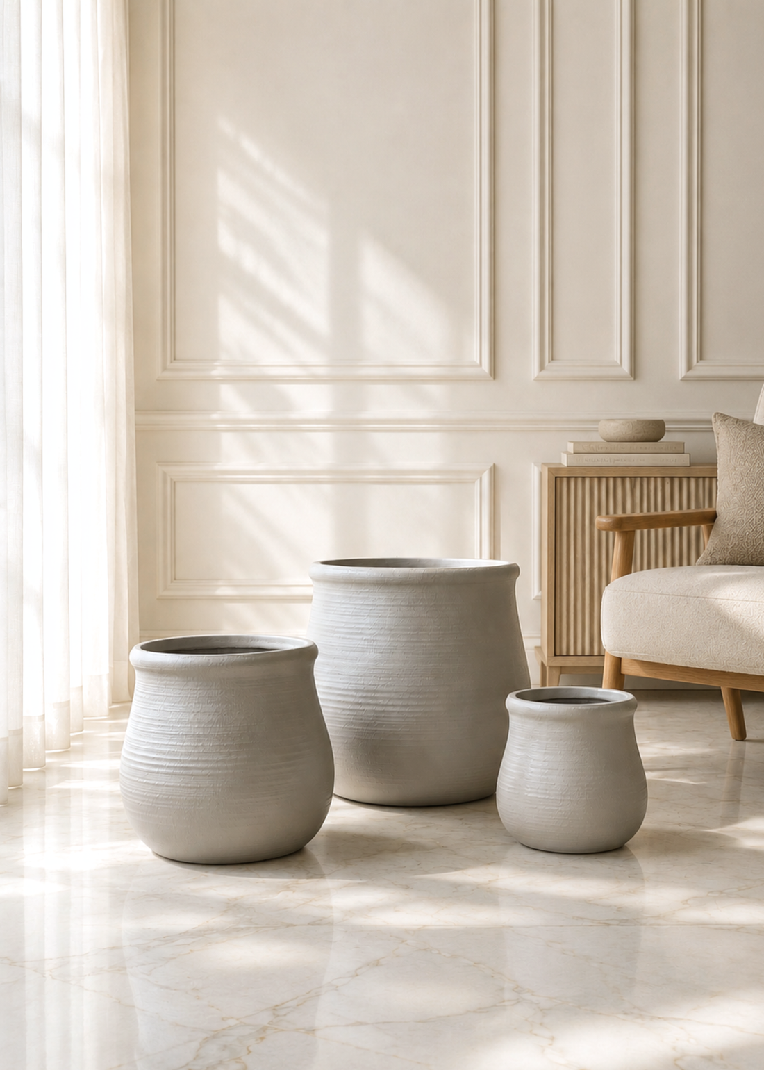 Garden Muse Planters - Beige