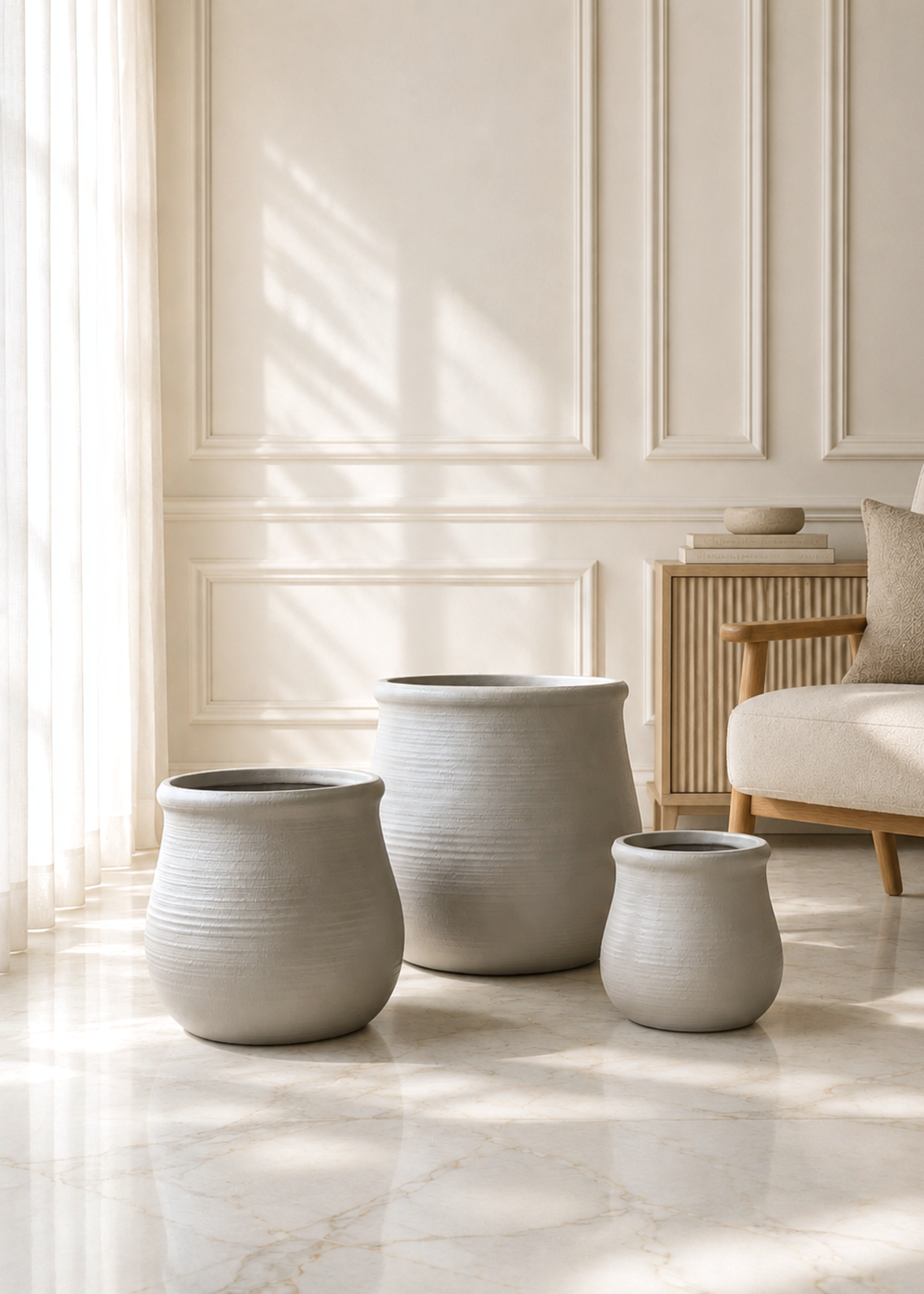 Garden Muse Planters - Beige