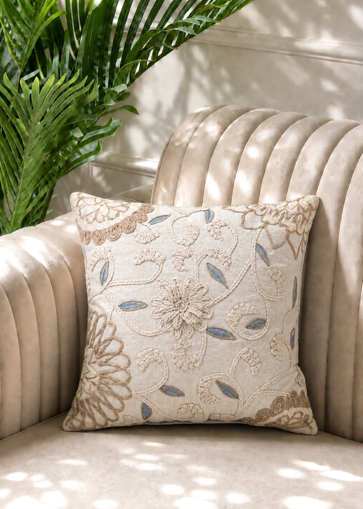 Flora Ivory Cushion Cover