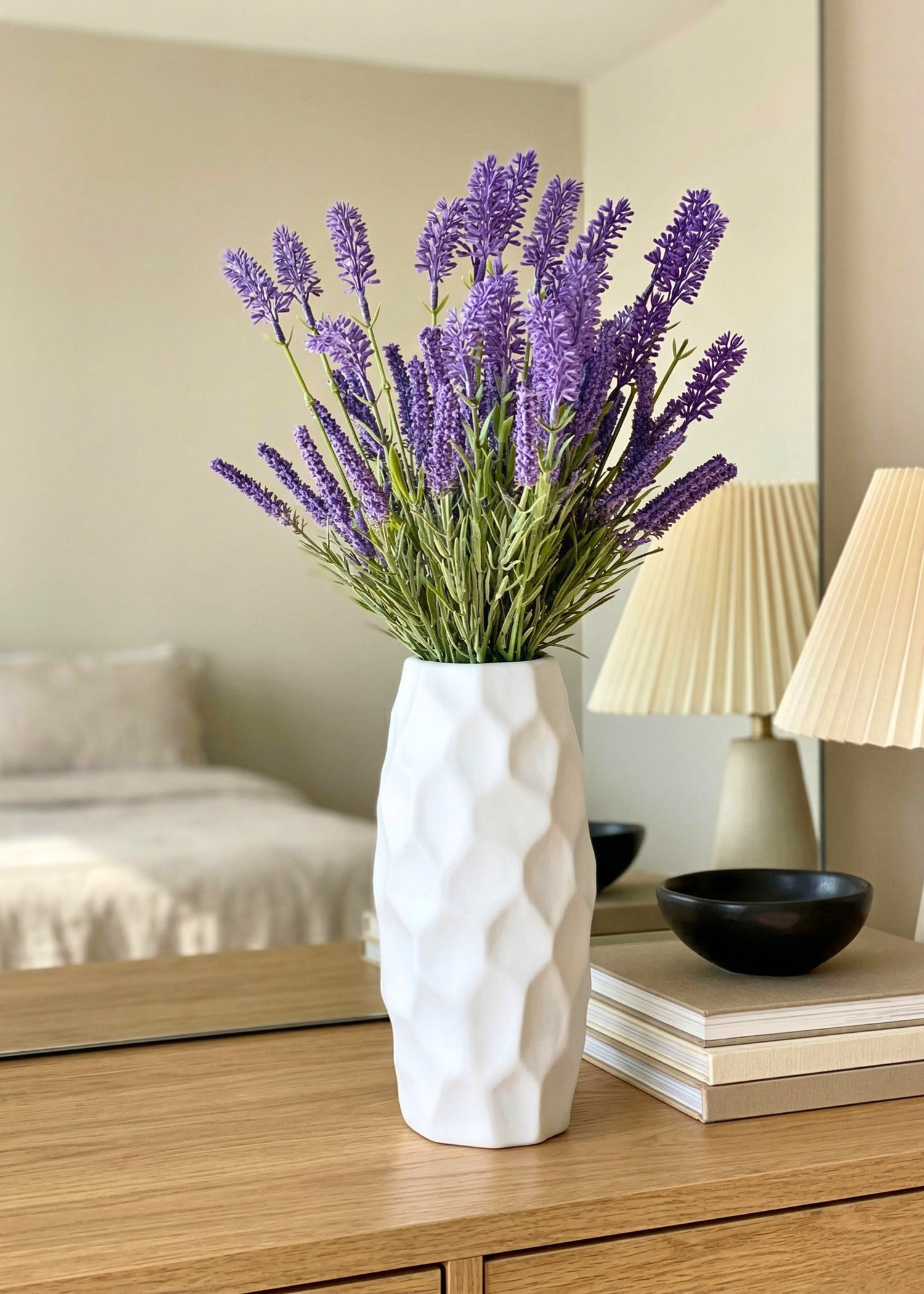 Artificial Lavandula Flower Bunch - (Set of 2)