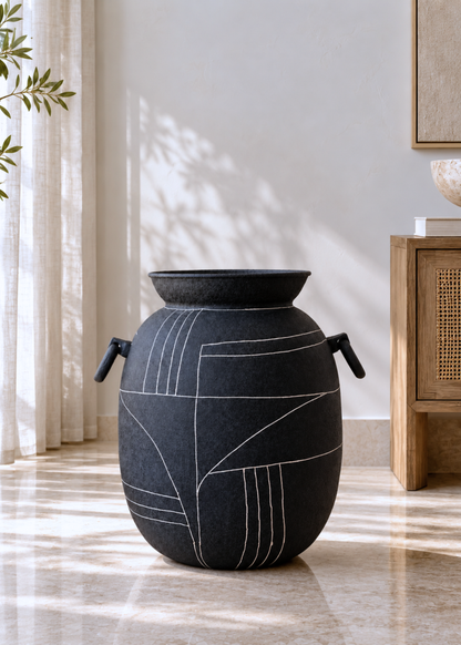 Dune Obsidian Urna Planter
