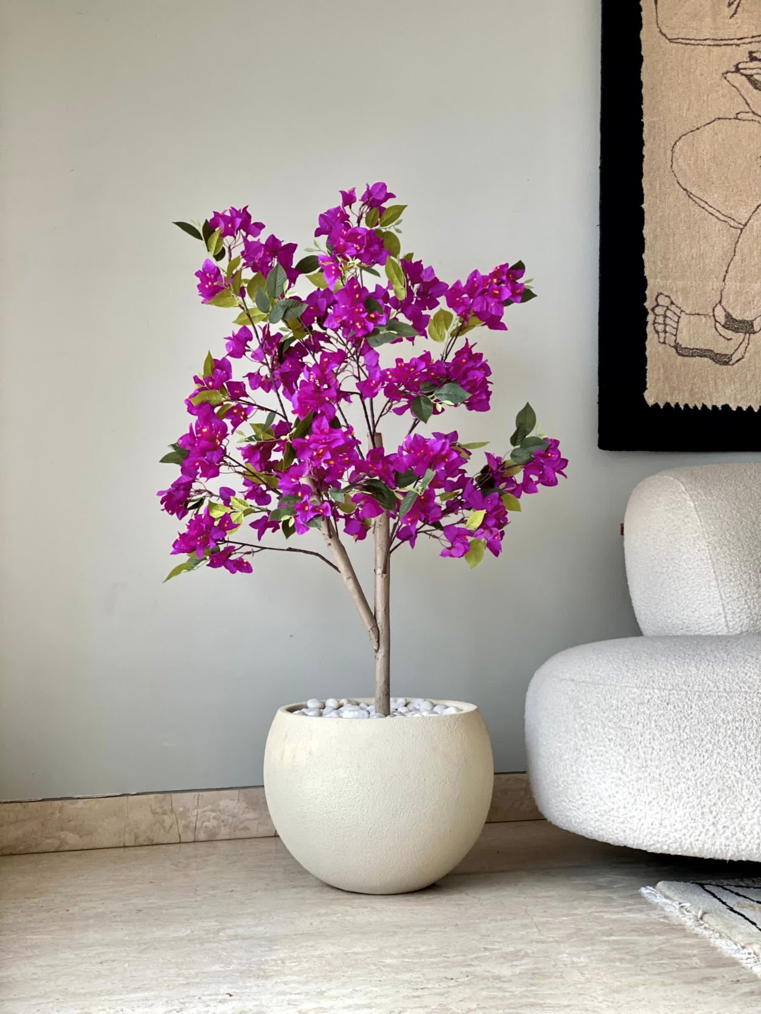 Artificial Purple Bougainvillea Plant - 4 Feet