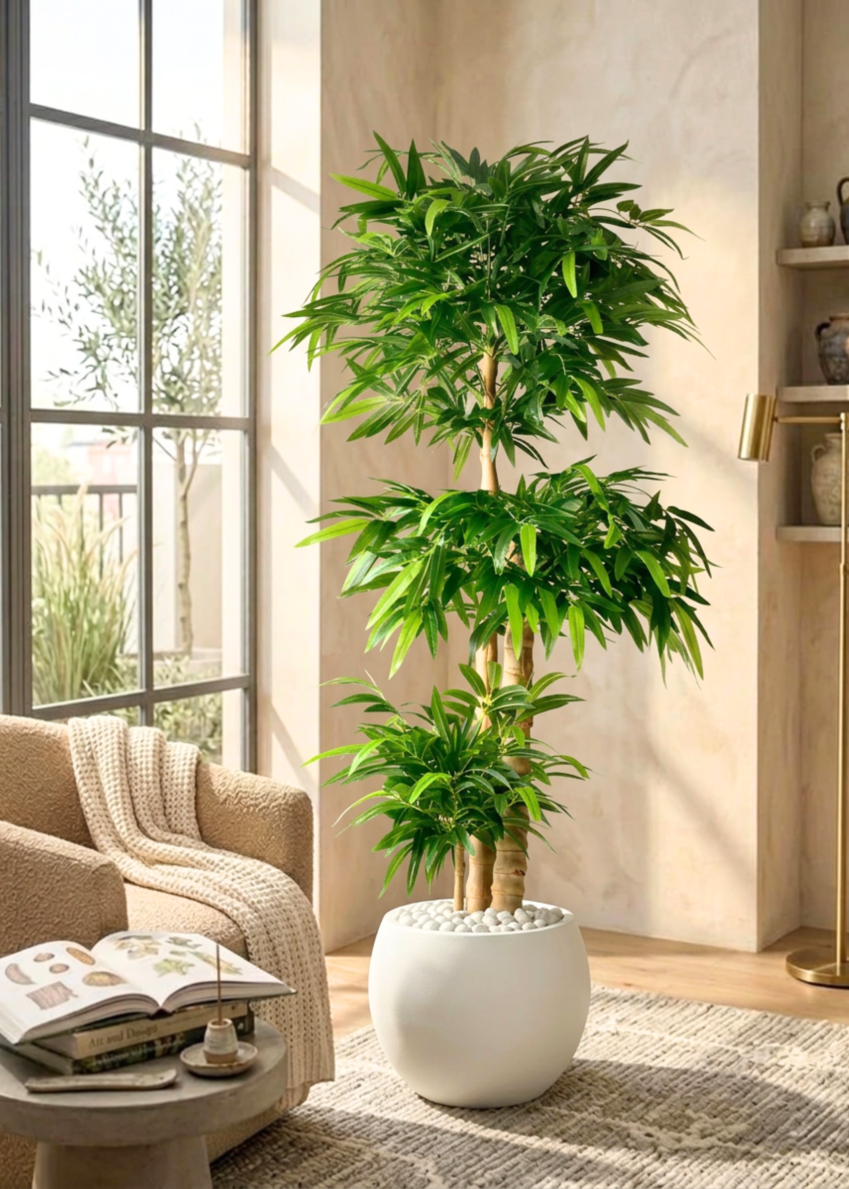 Artificial Timber Bamboo Plant - 6 Feet
