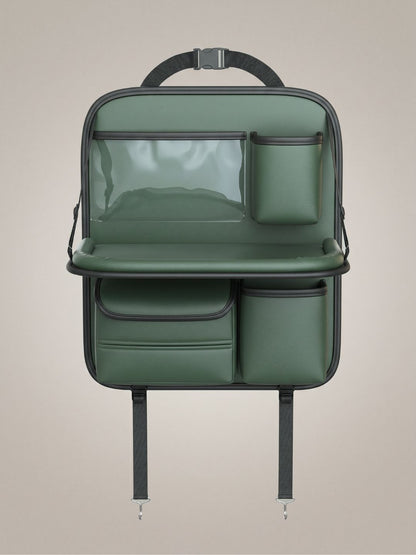 Car Back seat Organizer With Tray - Green