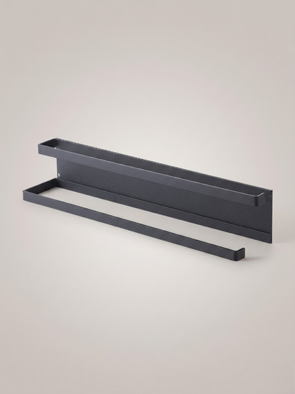 Magnetic Double Tissue + Towel Holder (Black)