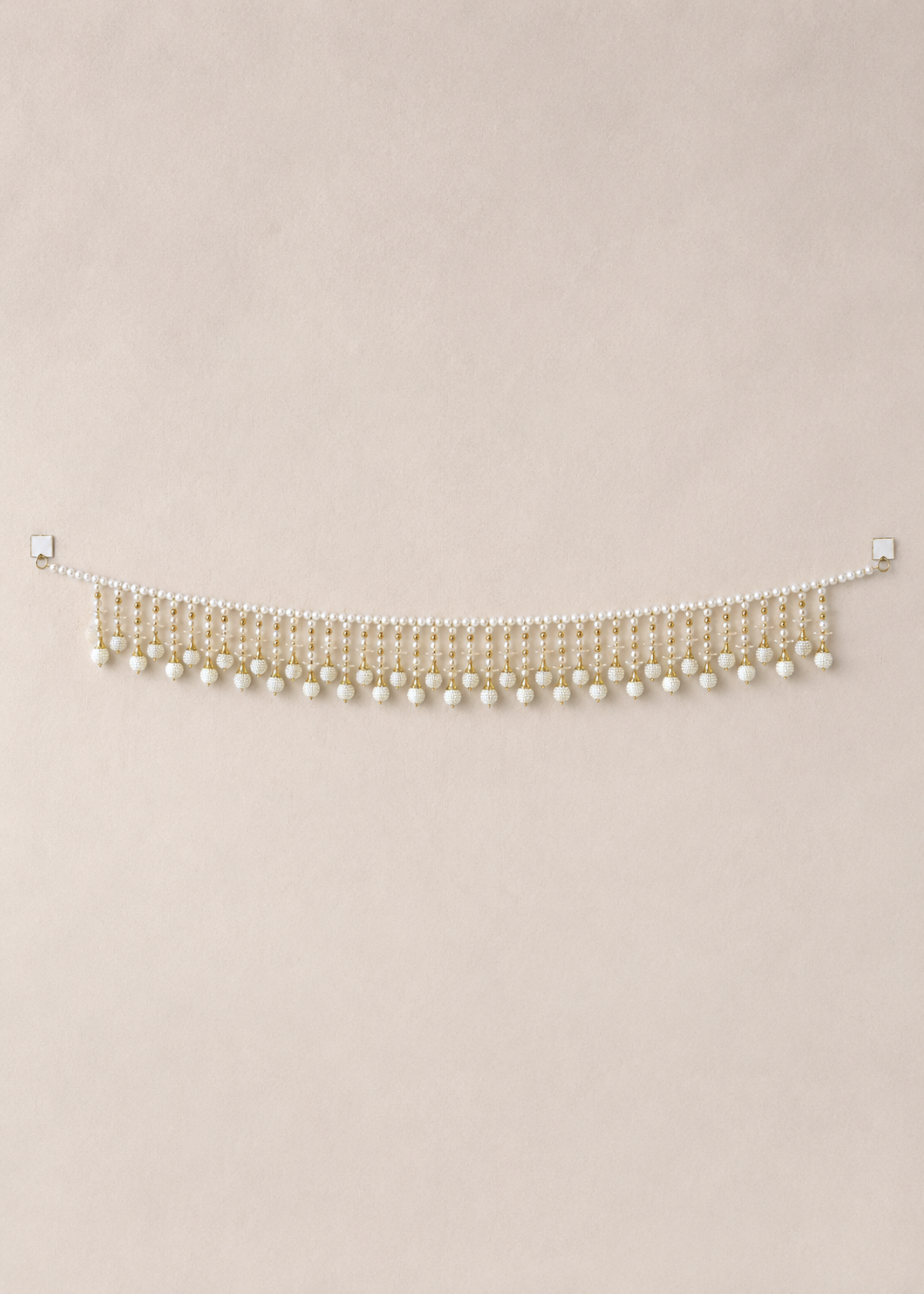 Festive Blossom Toran - White &amp; Gold