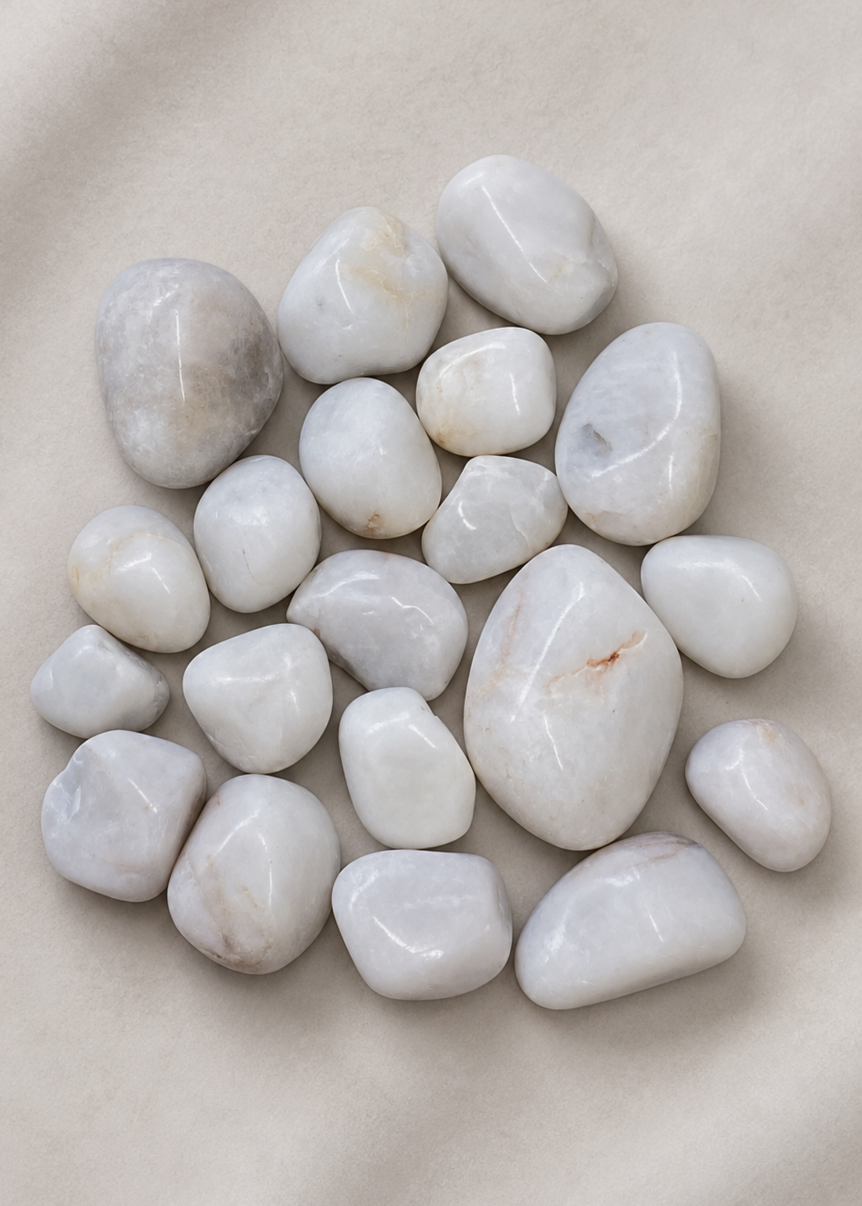 Pebbles – White Polished Stones